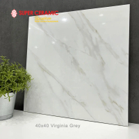 ASIA TILE 40x40 Keramik Lantai - VIRGINIA GREY / KW2 Glossy