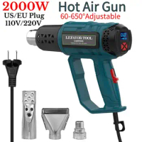 2000W Heat Gun 60-650℃ Hot Air Gun Handheld Electric Heat Gun Industrial Thermoregulator Heat Guns For Soldering Iron Power Tool