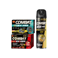 【Combat 威滅】超值體驗組_居家防護4.5gx6入+縫隙專用1g*10入+殺蟲劑500ml(蟑螂/蚊子/蒼蠅/螞蟻/蜈蚣)
