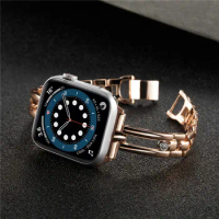 Slim Bracelet For Apple Watch 7 6 Se 38mm 41mm 40mm 42mm Strap iWatch Series 5 4 3 2 1 Fashion Thin Bling Band Wriatband 45mm