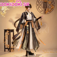 Zhongli Doujin Cosplay Game Genshin Impact DokiDoki-SR Zhong Li Cosplay Morax Doujin Men Costume