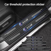 Car Threshold Pedals Trunk Pedal Bumper Carbon Fiber Protective Stickers For Saab 93 95 Saab 9-3 9-5 900 9000