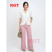 Aurora Palazo KGT Ironless Waffle Design Free Size KGT Seluar Palazo Panjang Waffle Perempuan