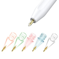 5 Pack Clear Pencil Tips for Apple Pencil 2nd Generation and 1st Generation Fine Point Metal Tip, Wear-Resistant &amp; Precise Cont