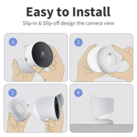 Silicone Case Cover for Google Nest Cam Outdoor Or Indoor (Battery)(White)