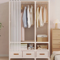 Dust-proof Storage Wardrobes Home Furniture Bedroom Simple Assembly Clothes Wardrobe Rental Room Storage Wardrobe Open Closets