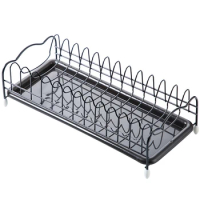 Kitchen Dish Drying Rack Holder With Tray Tableware Storage Shelf Plate Dish Rack Drainer Cabinet Kitchen Organizer