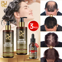 PURC Hair Growth Products Biotin Oil Hair Loss Shampoo Conditioner Keratin Treatment Hair Growth For Men Women Beauty Health Set