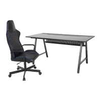 UTESPELARE 電競桌/椅, 黑色