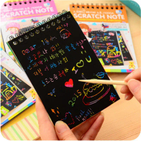 Korean Version Creative DIY Children's Scratch Art Colorful Doodle Book Student Fun Scratch Art Book
