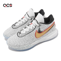Nike 籃球鞋 Lebron XX GS 大童鞋 女鞋 白 金 LBJ The Debut DQ8651-100