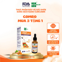 (COMBO MUA 3 TẶNG 1 )Thực Phẩm Bảo Vệ Sức Khỏe Dung Dịch Nano Curcumin OIC NEW Giảm Đau Dạ Dày Cải T