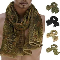 Military Camouflage Tactical Mesh Scarf Sniper Face Veil For Airsoft Camping Hunting Multi Purpose Hiking Cycling Scarves Unisex