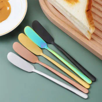 1PC Stainless Steel Butter Knife Butter With Long Handle Household Cream Cheese With Jam Knife For Birthday Cake Spatula