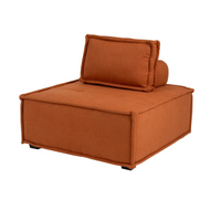 โซฟา รุ่น Duffy 1 ที่นั่ง หุ้มผ้า ขนาด w100xd100xh84cm (Modular Sofa) สีส้มอิฐ