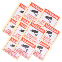 20 Pcs Warning Sticker Security Camera Sign Video Camera CCTV Television 24 Hour Video