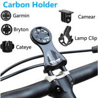 Carbon Mount Garmin Edge 200 520 820 Cateye Bicycle Computer Holder Bryton Rider 310 410 530 Cycling Bike light lamp Clip Camera