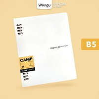 Wengu Binder A5/B5 CAMP Isi 60 Lembar Ring Besi Polos Simple Aesthetic B-1075 A5-A