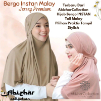 BERGO ARABIAN KHIMAR FRENCH 2IN1 MALAY TALI JUMBO  JERSEY / HIJAB INSTAN DAILY  Kerudung Syari Wanit