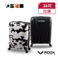 【V-ROOX STUDIO】歡慶618 AXIS 26吋 硬殼防爆雙層拉鍊可擴充行李箱 AXIS-59204(4色可選 雙層拉鍊 可擴充)
