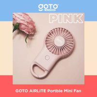 Goto Living Airlite Mini Fan Kipas Angin kecil Led USB Portable Baterai Cas