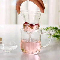 Gelas teh kaca infuser