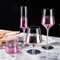 150/400ml Rose Shaped Red Wine Glass With Colored Rose Leaves Romantic Fancy  Red Wine Cocktail Glass Flower Shaped Glasses Set - AliExpress