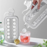 Ice Cube Mold Silicone Mold 2 in 1 Portable Ice Ball Maker Kettle Water Bottle Ice Mold Kitchen Bar Gadgets Ice Cream Tools
