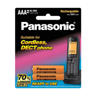 PANASONIC 樂聲牌 - 樂聲牌室內無線電話專用充電池充器池 AAA 2粒
