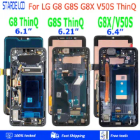 Original AMOLED For LG G8 ThinQ G8X V50s LCD Display Touch Screen Digitizer Assembly Display Screen Framed For LG G8S LCD