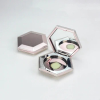 Empty 54mm hexagon Single Rose Gold Diamond Bomb All-Over Diamond Veil Fenty Beauty Powder Compact Case12pc