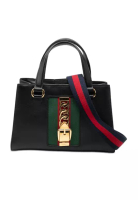 Gucci 二手 Gucci 皮革 Sylvie 織帶手提包