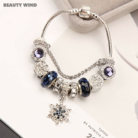 潘家格同款手鏈女串珠水晶手鐲琉璃藍色星空手環轉運珠手飾品