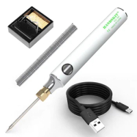 Set Electric USB Rechargeable Soldering Iron Tips Stainless Steel Temperature Welder Supplies Welding 330-450°C
