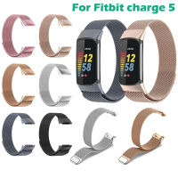 Tali Untuk Fitbit Charge 6 / 5, Aksesori Gelang Jam Tangan, Keluli Tahan Karat, Mewah, Penggantian, 