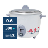 ชาร์ป หม้อหุงข้าว รุ่น KSH-D06 ขนาด 0.6 ลิตร คละสี คละลาย