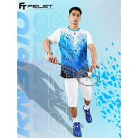 เสื้อ FELET คอกลม รุ่น RN3610, กางเกง FELET รุ่น CM207 (สีน้ำเงิน, สีแดง, สีทิฟฟานี, สีเหลือง) เสื้อ
