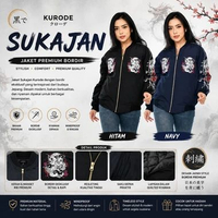 Jaket Sukajan Kurode Wanita Premium – Bordir Eksklusif Japanese Style, Ringan & Windproof I A194 M N