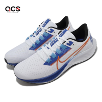 Nike 慢跑鞋 Zoom Pegasus 38 運動 男鞋 氣墊 避震 路跑 健身 透氣 包覆 白 藍 DQ8575100