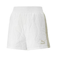 Puma 短褲 Classic Shorts 白 綠 女款 著用 寬版 歐規 百搭 鬆緊褲頭 53894075