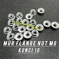 30 Pcs Mur Flange Nut M6/Mur Topi M6 Kunci 10