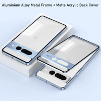 Aluminium Alloy Metal Magnetic Case For Google Pixel 7 Pro 7A Matte Acrylic Back Cover For Google Pi