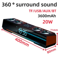 HiFi Wireless Bluetooth Speaker 360 Surround TV Soundbar Portable Wired Computer Sound Colume Heavy Bass Subwoofer Home Theater
