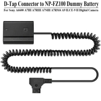 NP-FZ100 Dummy Battery to D-Tap Connector Cable for Sony A6600 A7III A7RIII A7SIII A7RM4 A9 ILCE-9 II Digital Camera