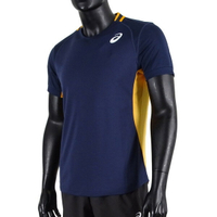 Asics MATCH M SS TEE [2041A132-400] 男 短袖 T恤 網球 運動 快乾 網布 深藍