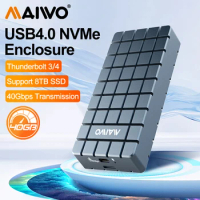 MAIWO USB 4.0 40Gbps M.2 NVMe SSD Enclosure Compatible M2 To Type-c 4.0 8TB Solid State Drive Case with Thunderbolt 4/3 Hard box