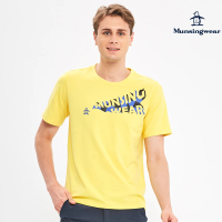 【Munsingwear】企鵝牌 男款黃色大聲公企鵝印花短袖T-SHIRT MGQL2523