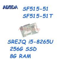 AIXIDA for Acer Swift 5 SF515-51 SF515-51T Laptop Motherboard NBH6911001 GU5FA With SREJQ i5-8265U CPU 8G RAM 256G SSD Mainboard