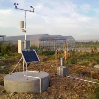 Greenhouse mini agricultural weather station for farmland monitoring