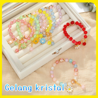 Gelang Kristal Manik-Manik/Gelang Kristal/Gelang Aksesori Segar Modis/Gelang Kristal Daisy Kecil/Ter